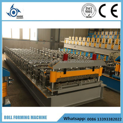 Roof Use and Colored Steel Tile Type glazed roof panel roll forming machine